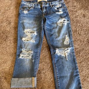 Abercrombie and Fitch ripped jeans